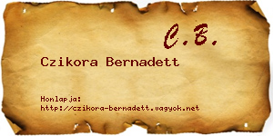 Czikora Bernadett névjegykártya