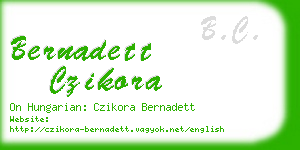 bernadett czikora business card